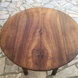 Round table 6 feet 3 solid walnut extensions