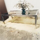 Vintage coffee table smoked glass
