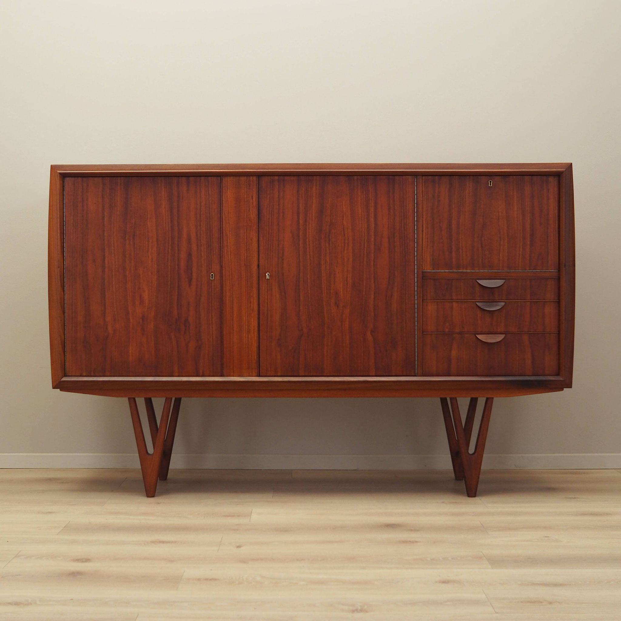 Enfilade en teck, design danois, années 1960, designer : Kurt Østervig