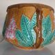 Large cache-pot or planter with chestnut flowers - Barbotine