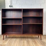 Vintage Scandinavian rosewood bookcase, 60s