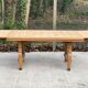 Art Deco extendable dining table renovated in raw oak and marquetry 220