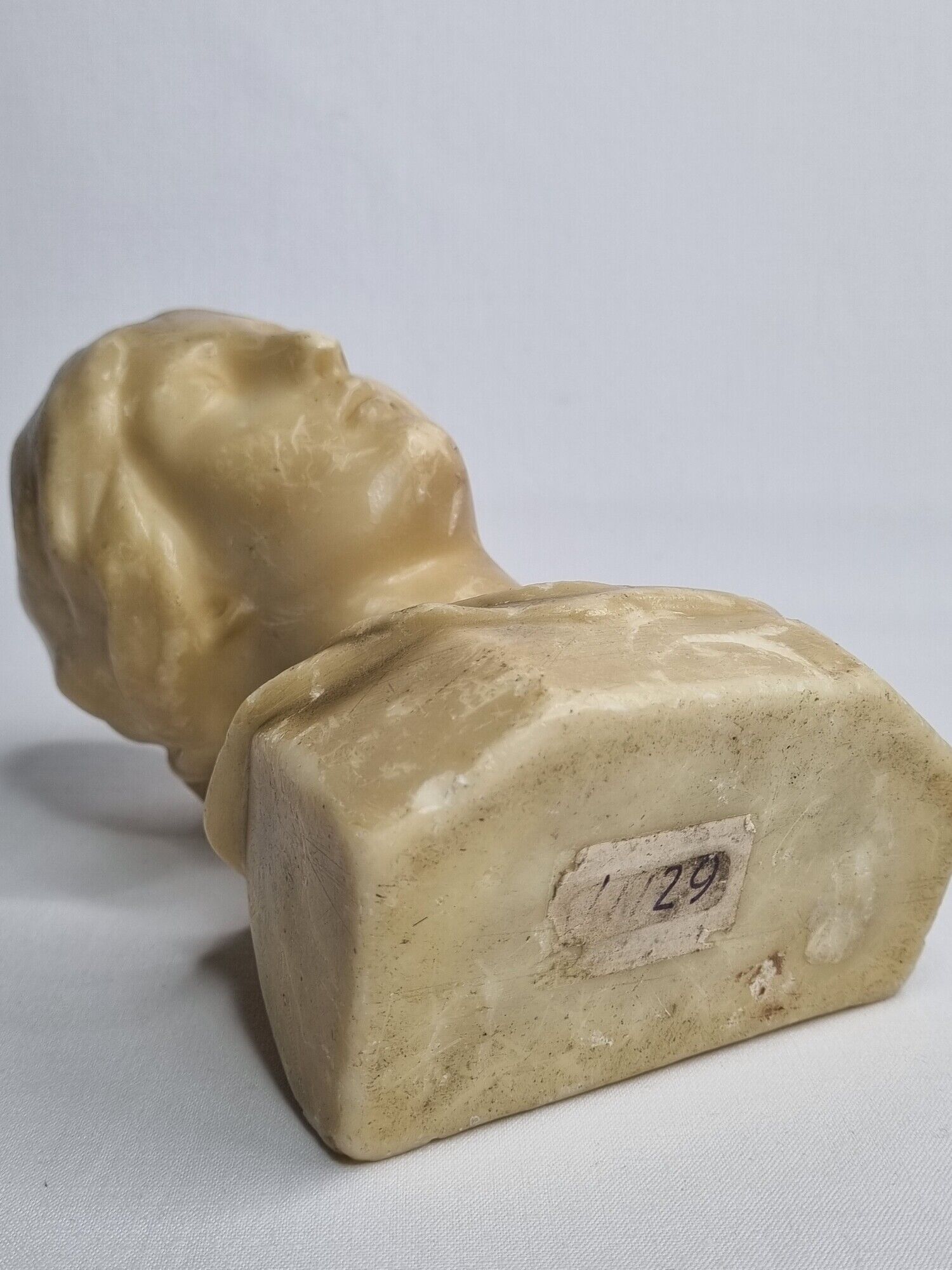 Bust of a young woman in Florentine style wax, 19 cm