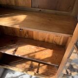Glass cabinet or display case in pine 1950