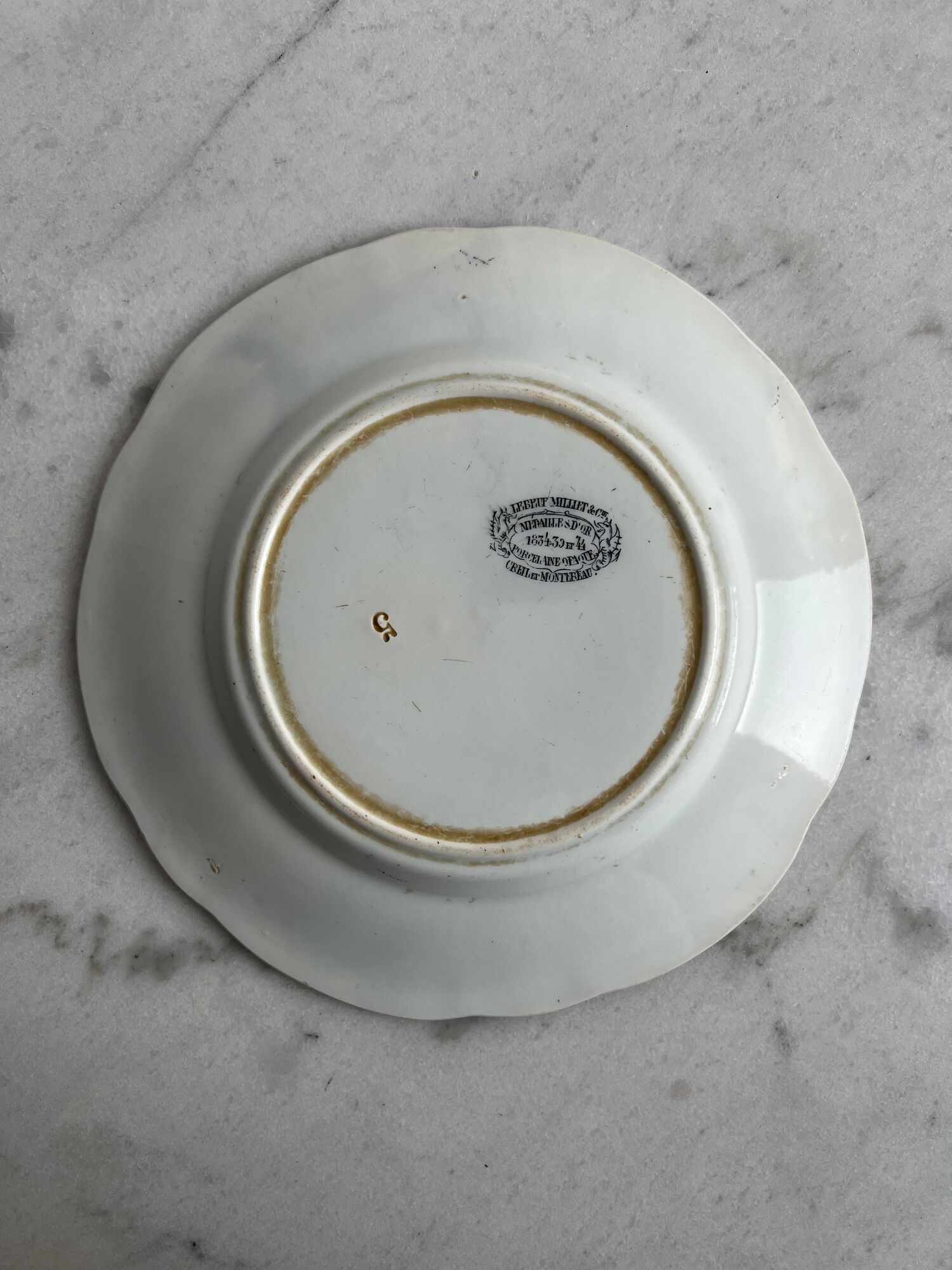 Talking plate Creil and Montereau "a baricade" number 1