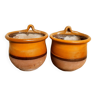 Duo de pots en terre cuite émaillée
