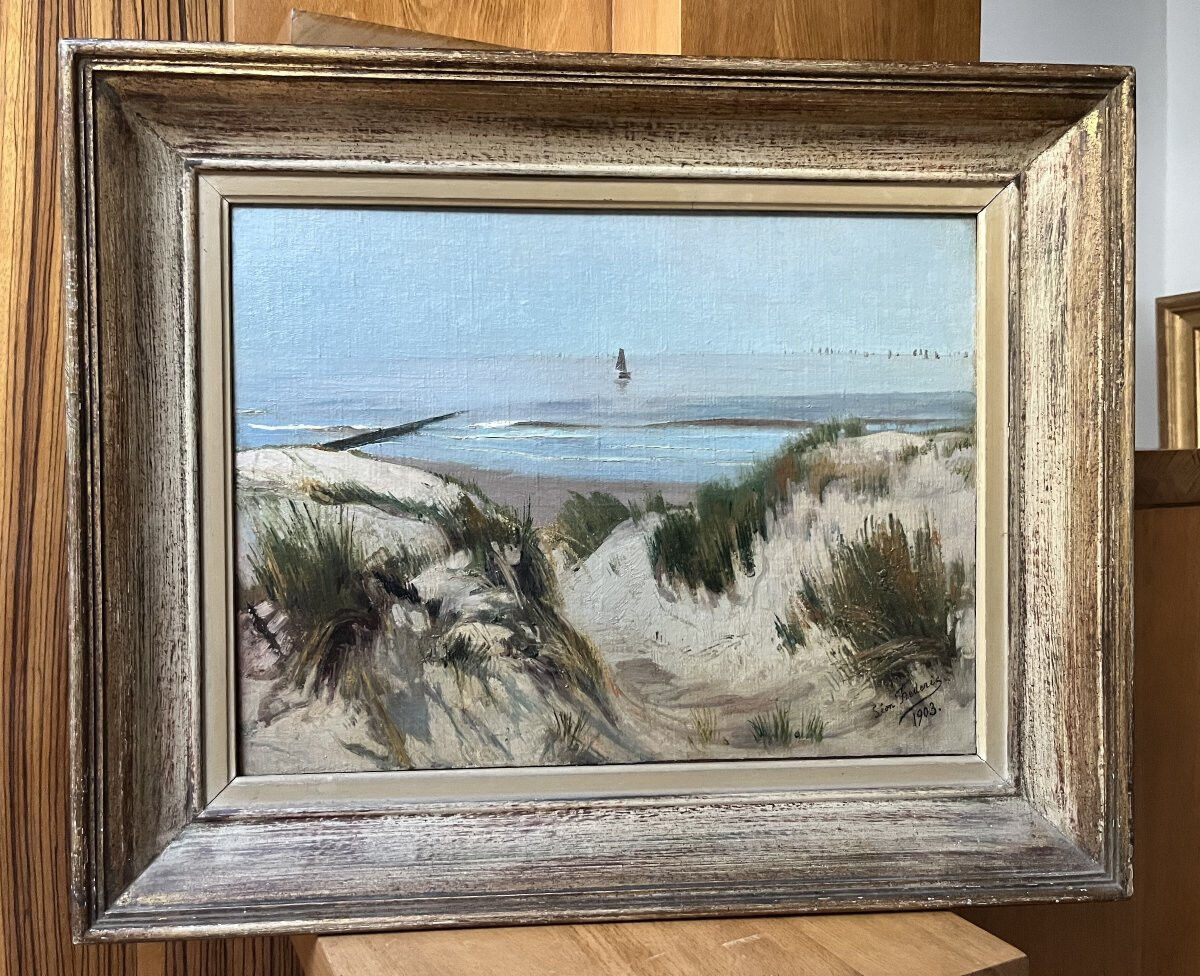 Léon Frédéric (1856-1940) Dune Landscape, oil on canvas signed