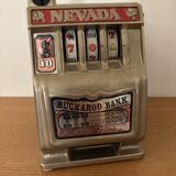 Vintage toy piggy bank/slot machine
