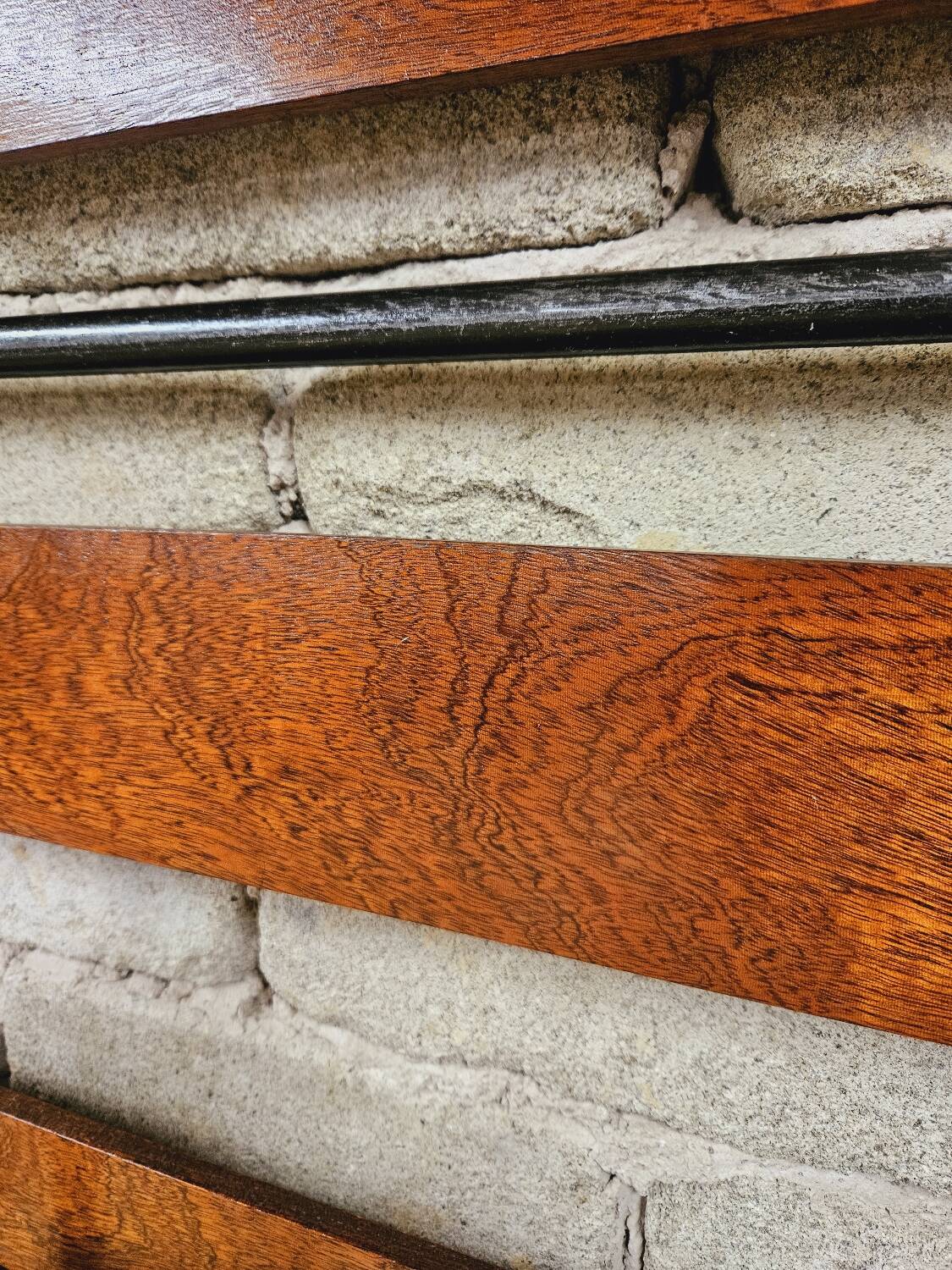 Coat rack, Scandinavian wall-mounted cloakroom in teak year 1970