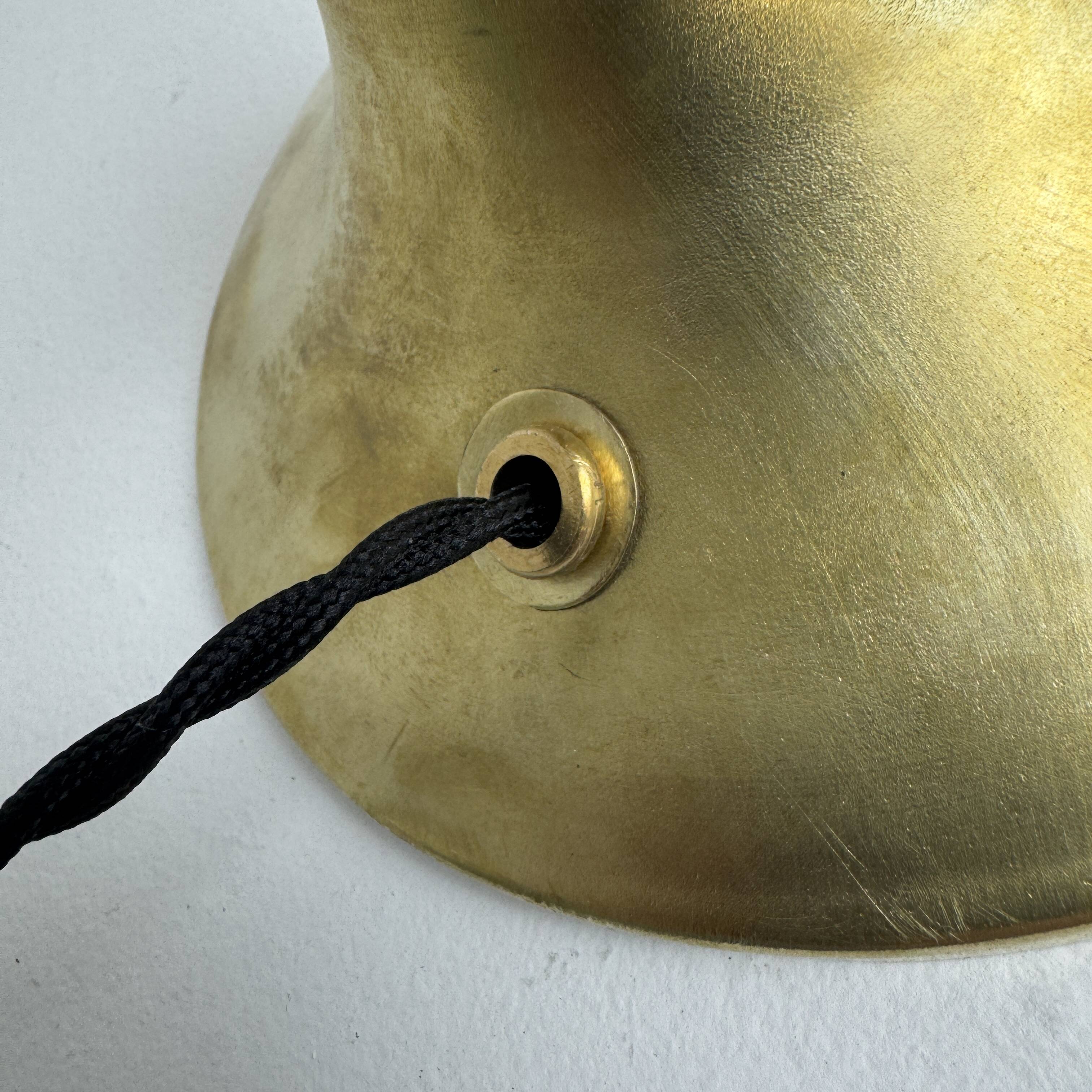 Ancienne lampe a poser laiton & verre vintage