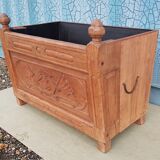 Old solid teak flower box