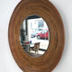 Italian rattan bamboo wall mirror, 1960s, 65 cm