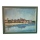 Paysage de village signé