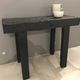 Console bois finition shou-sugi-ban en bois brulé avec traitement
