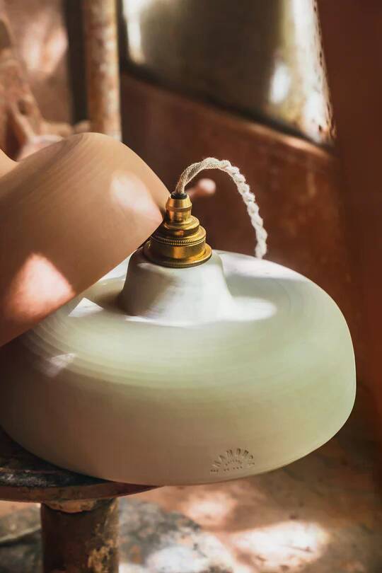 URSULE - White terracotta - Portable lamp