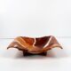 Handcrafted ceramic trinket dish in shades of brown and orange