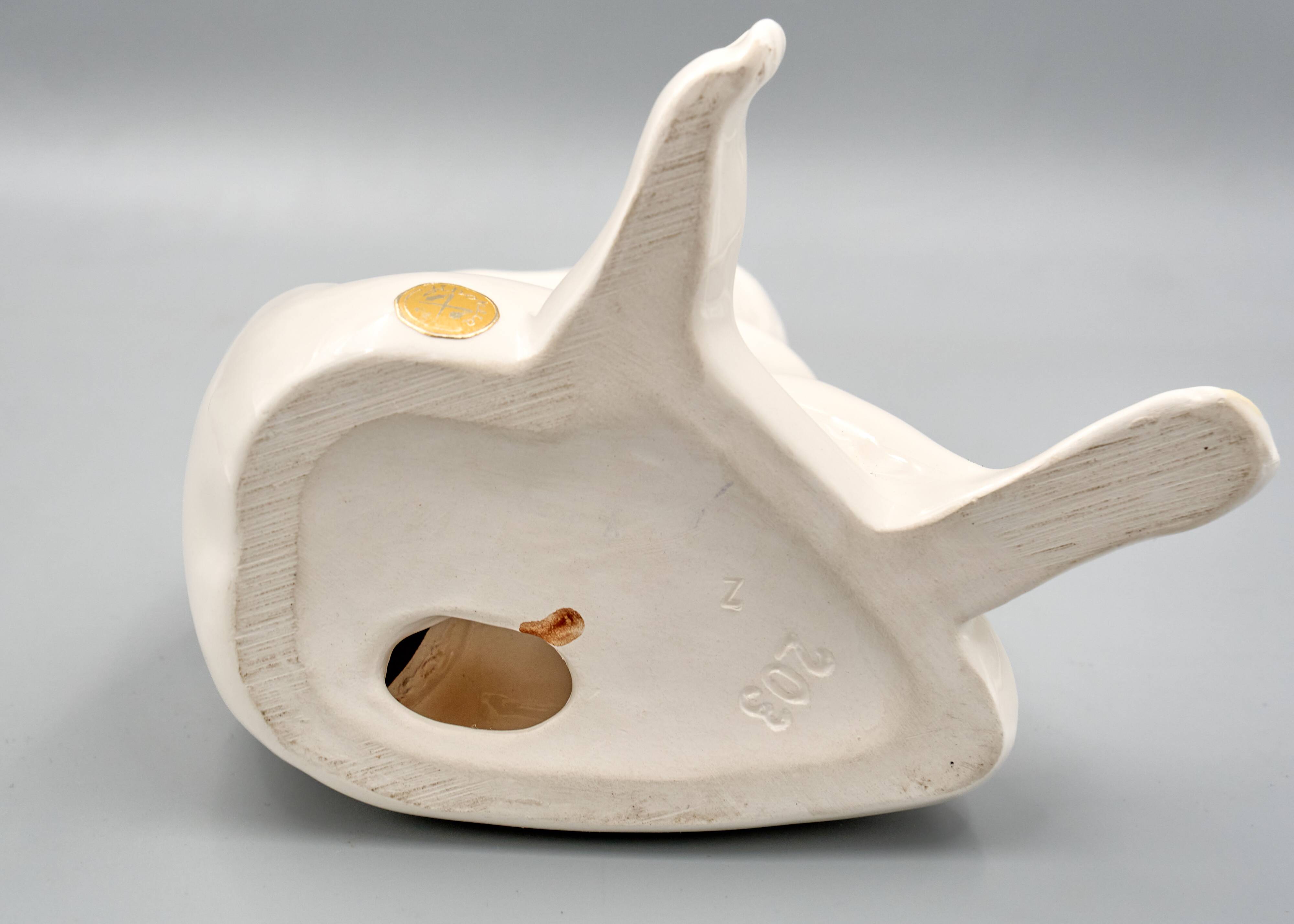 Ceramic Woman Figure, Jihokera Bechyně, 1960s Czechoslovakia