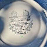 English salad bowl Johnson Brothers model Rose Chintz blue