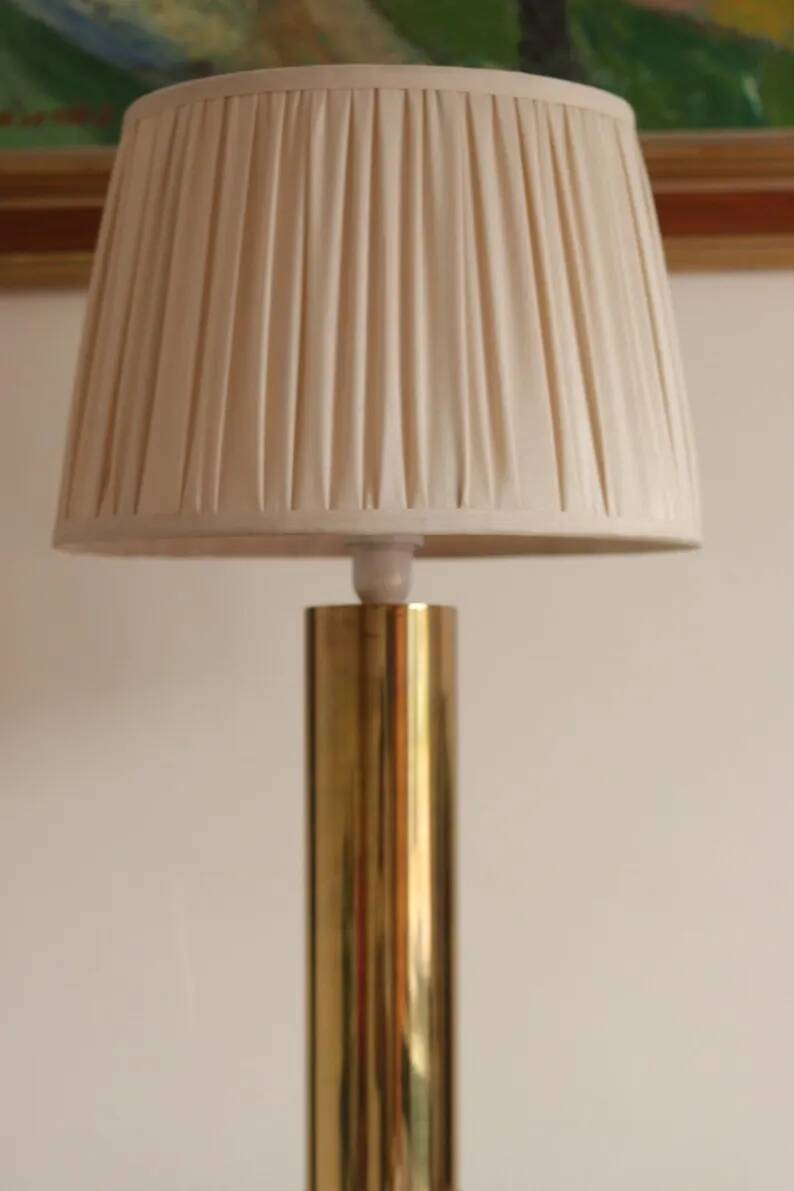 1960's Mid Century Swedish Large Brass Table Lamp by Bergbom, Model B 010