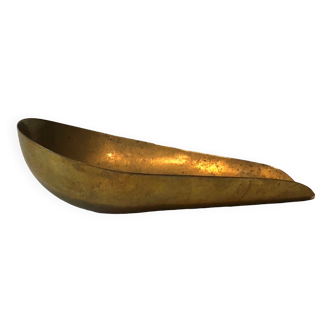 Golden brass grain scoop