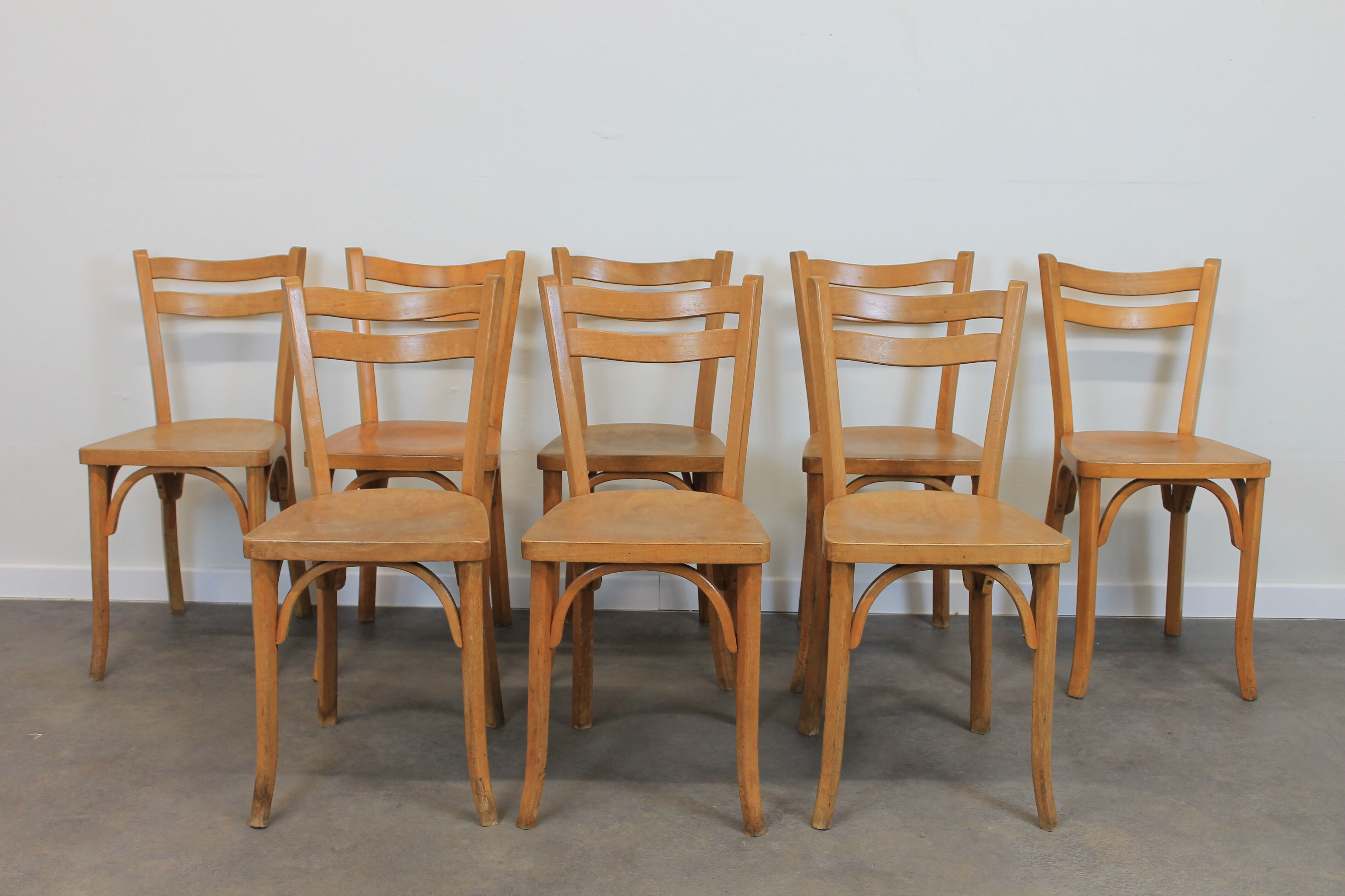 Set of 8 Baumann bistro chairs