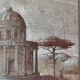 Oil on canvas landscape a l'antique signed gouny et marange