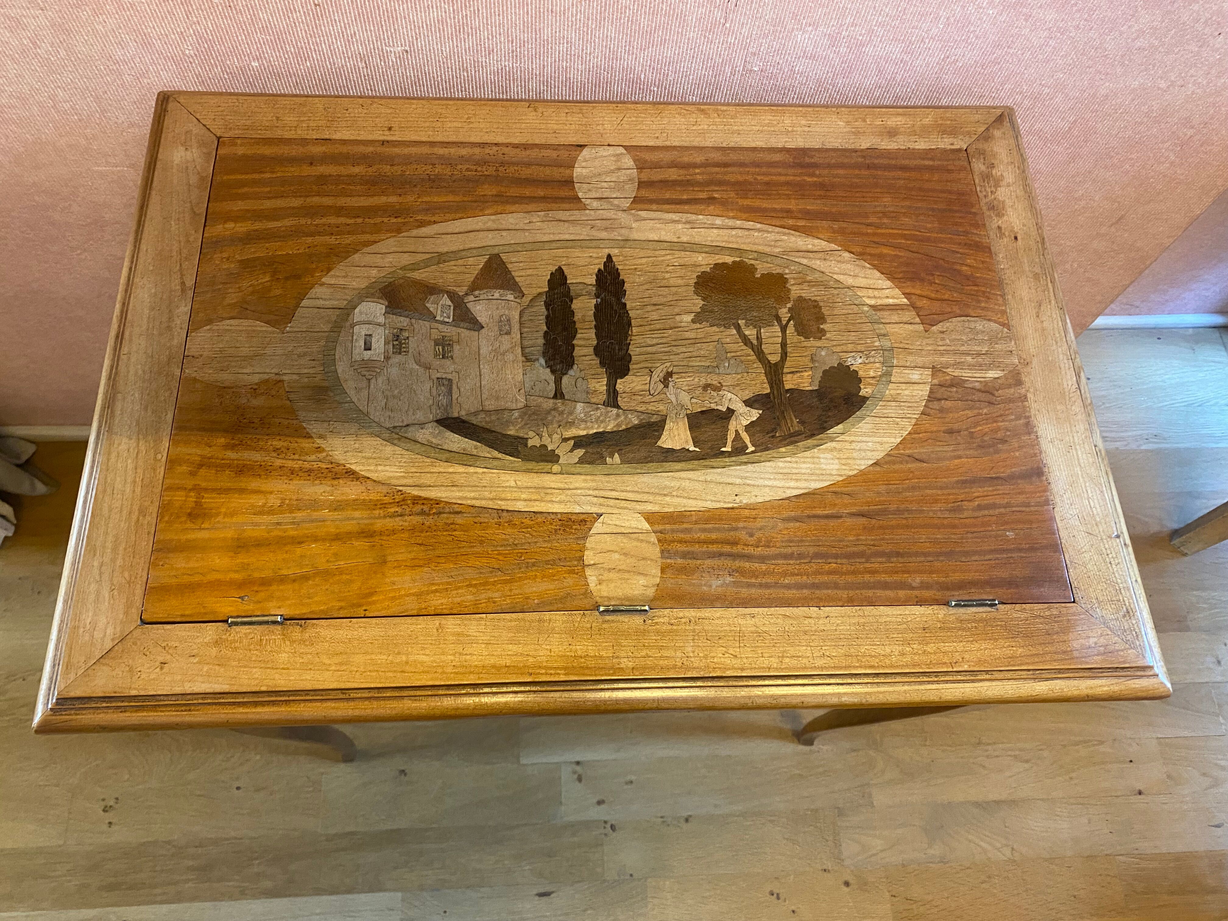 Louis XV style table in cherry wood