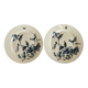 Pair of poppy dishes, Summer decoration, Gien earthenware from the 19th century.