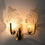 “Leaves” wall lamp by Carl Fagerlund, Murano glass, Germany, 1970