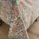 Large "Simrane" tablecloth - Printed - Raspberry and turquoise - 240x350cm
