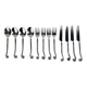 12 couverts "spirales" Jean Dubost en inox, vintage