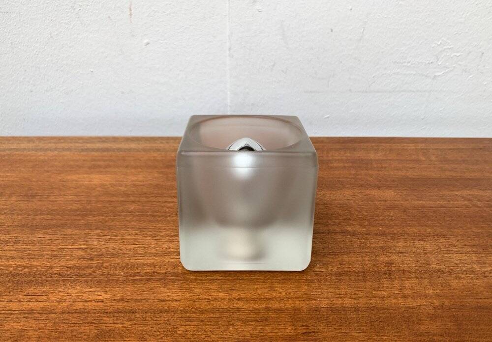 Vintage German glass cube table lamp TA 14 by Peill & Putzler, 1970s.