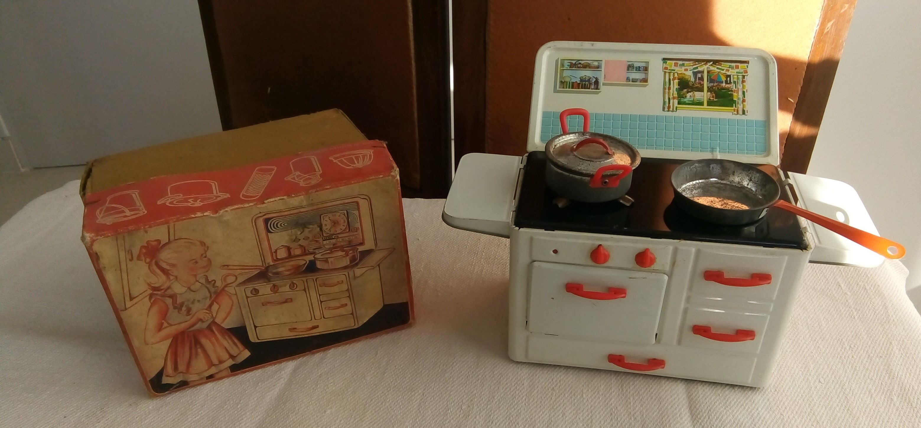 Toy old cook doll sheet metal