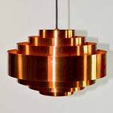 Pair of Midcentury Copper Pendants by Jo Hammerborg for Fog & Mørup, 1960s