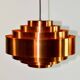 Pair of Midcentury Copper Pendants by Jo Hammerborg for Fog & Mørup, 1960s