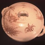 Gien Earthenware tureen, oriental decor