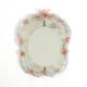Italian mid-century wall mirror with a Murano glass frame and blossoms