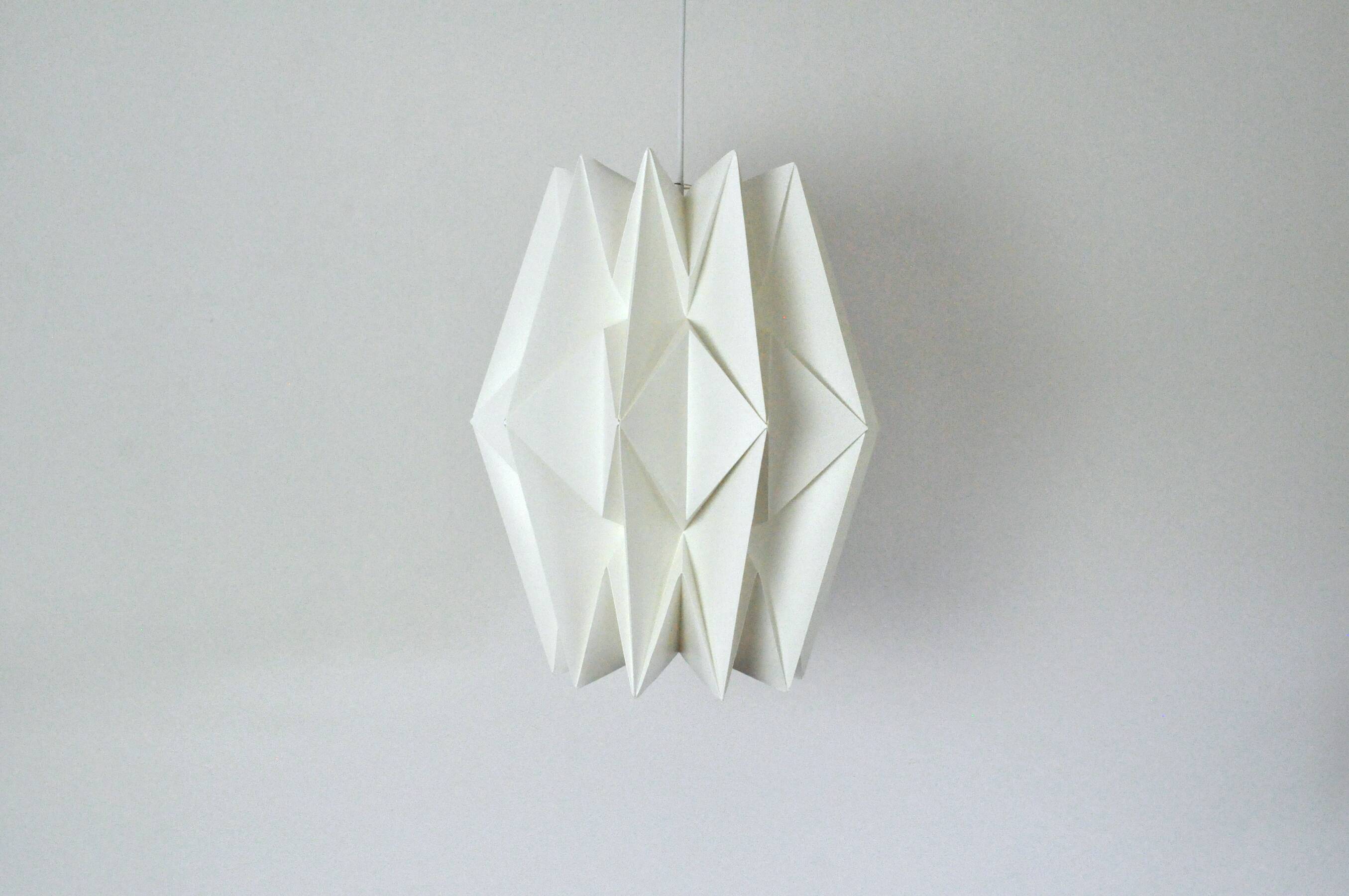 Large Le Klint hand-pleated hanging lamp by Peter Hvidt & Orla Mølgaard-Nielsen