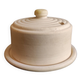 French vintage clay terra cotta cheese dish