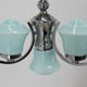 Blue art deco chandelier, 1930s
