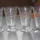 Four Baccarat flutes engraved crystal model Michelangelo