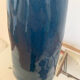 Handcrafted duck blue ceramic vase