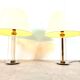 Pair of vintage large lucite table lamps, 1970s