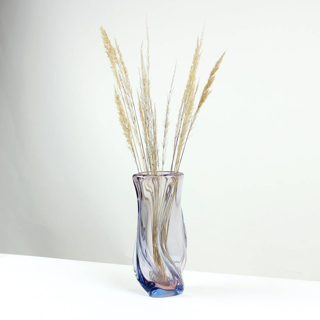 Grand vase en verre de Murano par Hospodka, Tchécoslovaquie 1960
