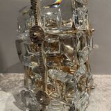Pair of Sciolari style crystal sconces
