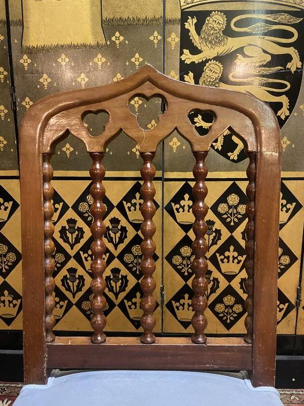 Set of 6 Restoration period "Chapelet" chairs