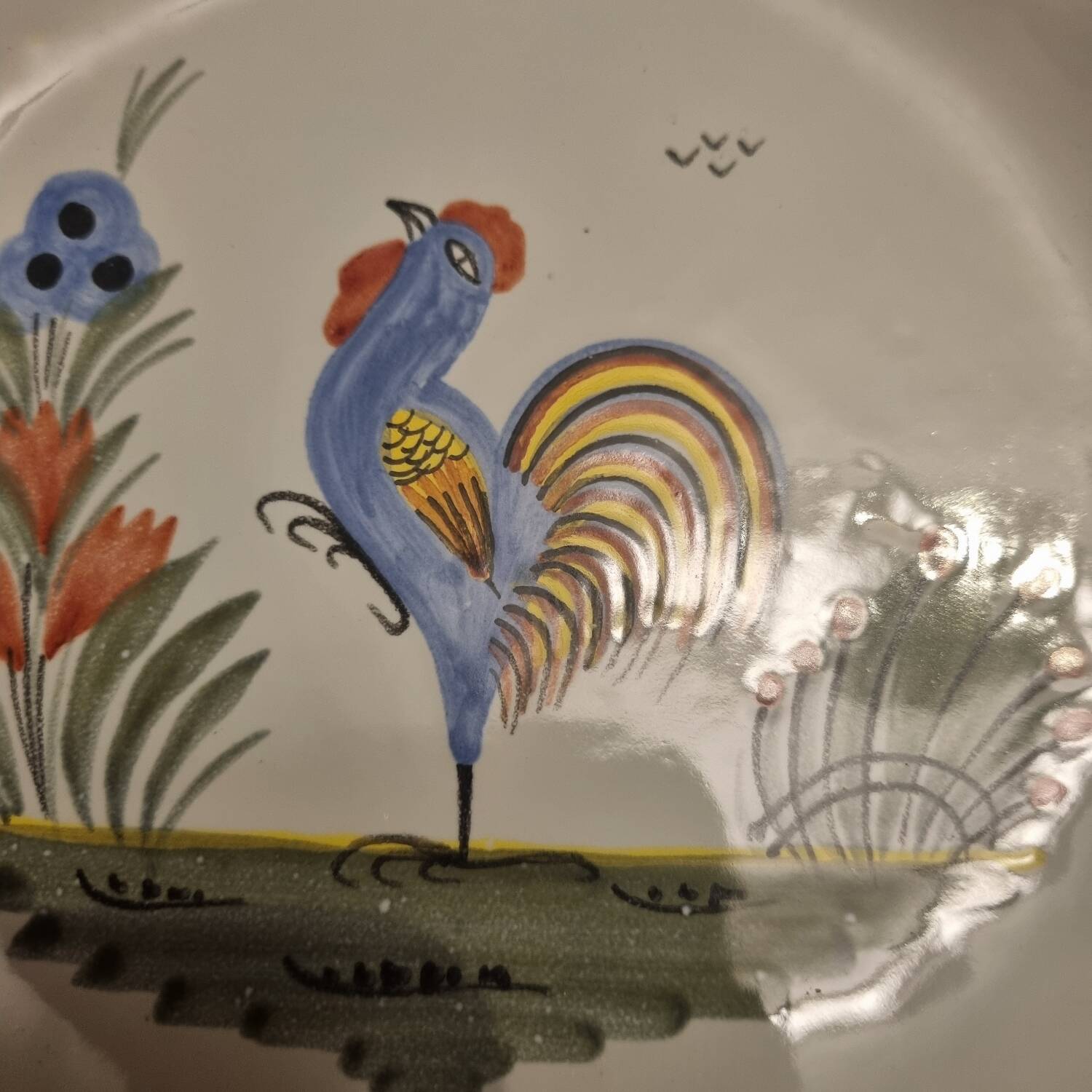 Plate scallop shell Hb Henriot Quimper