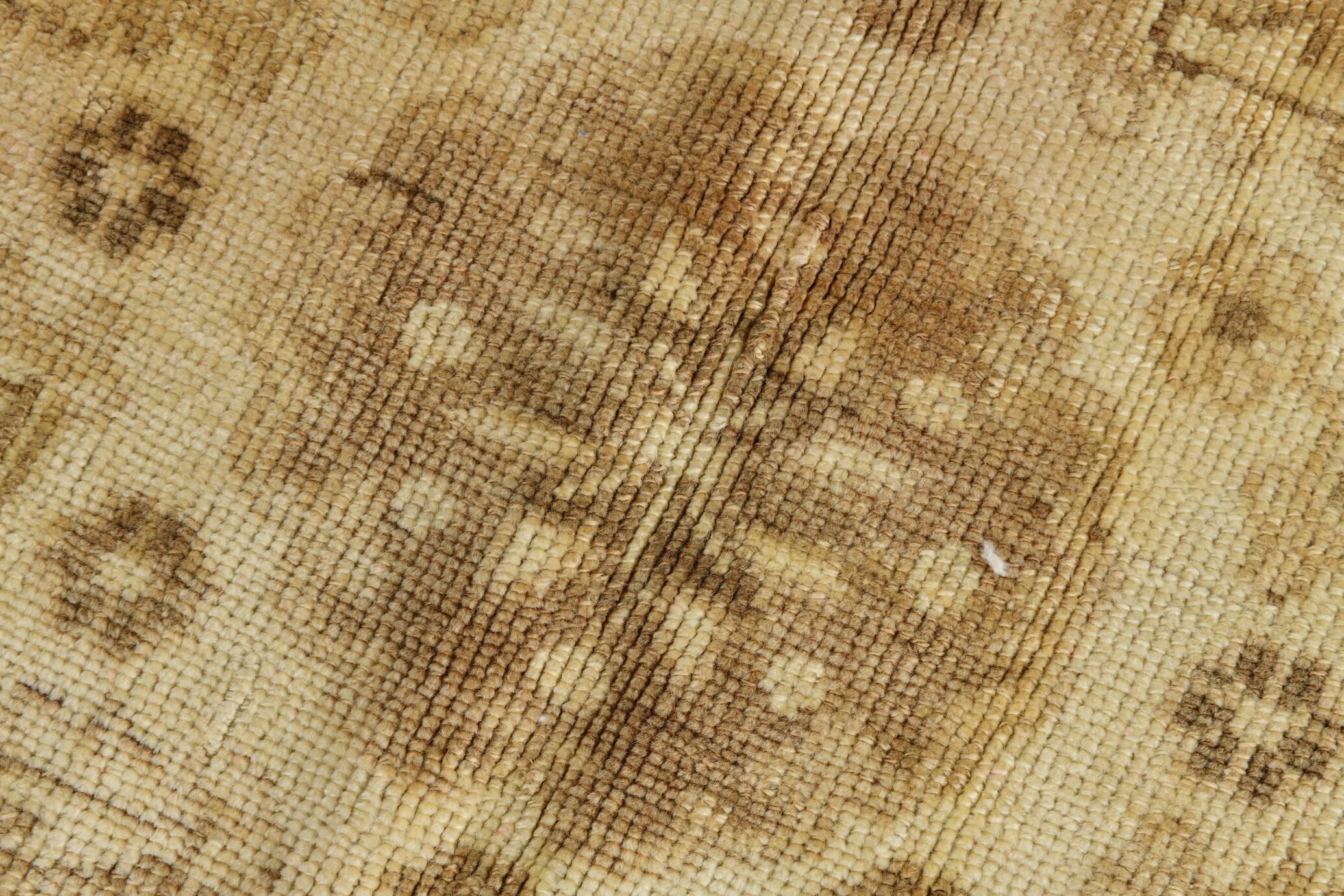 7x10 Cream & Brown Vintage Persian Rug, 205x316Cm