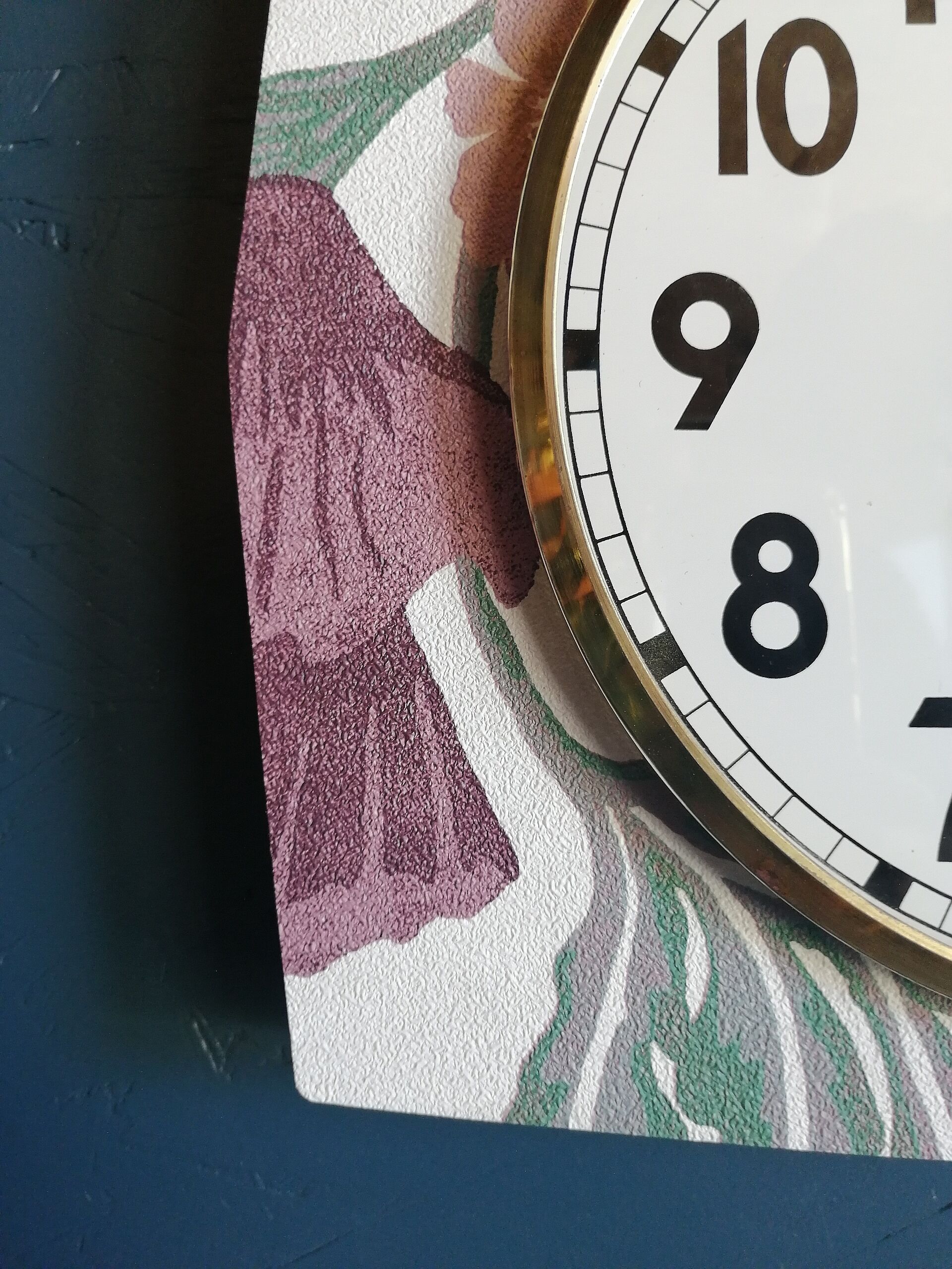 Vintage clock formica silent wall clock "BC Paris Quartz"