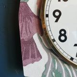 Vintage clock formica silent wall clock "BC Paris Quartz"